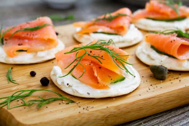 blinis de saumon fumé
